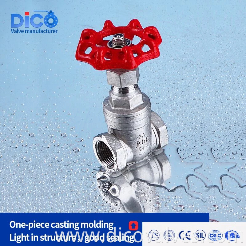 Wenzhou China CF8/CF8m Thread Ends 200wog Gate Valve